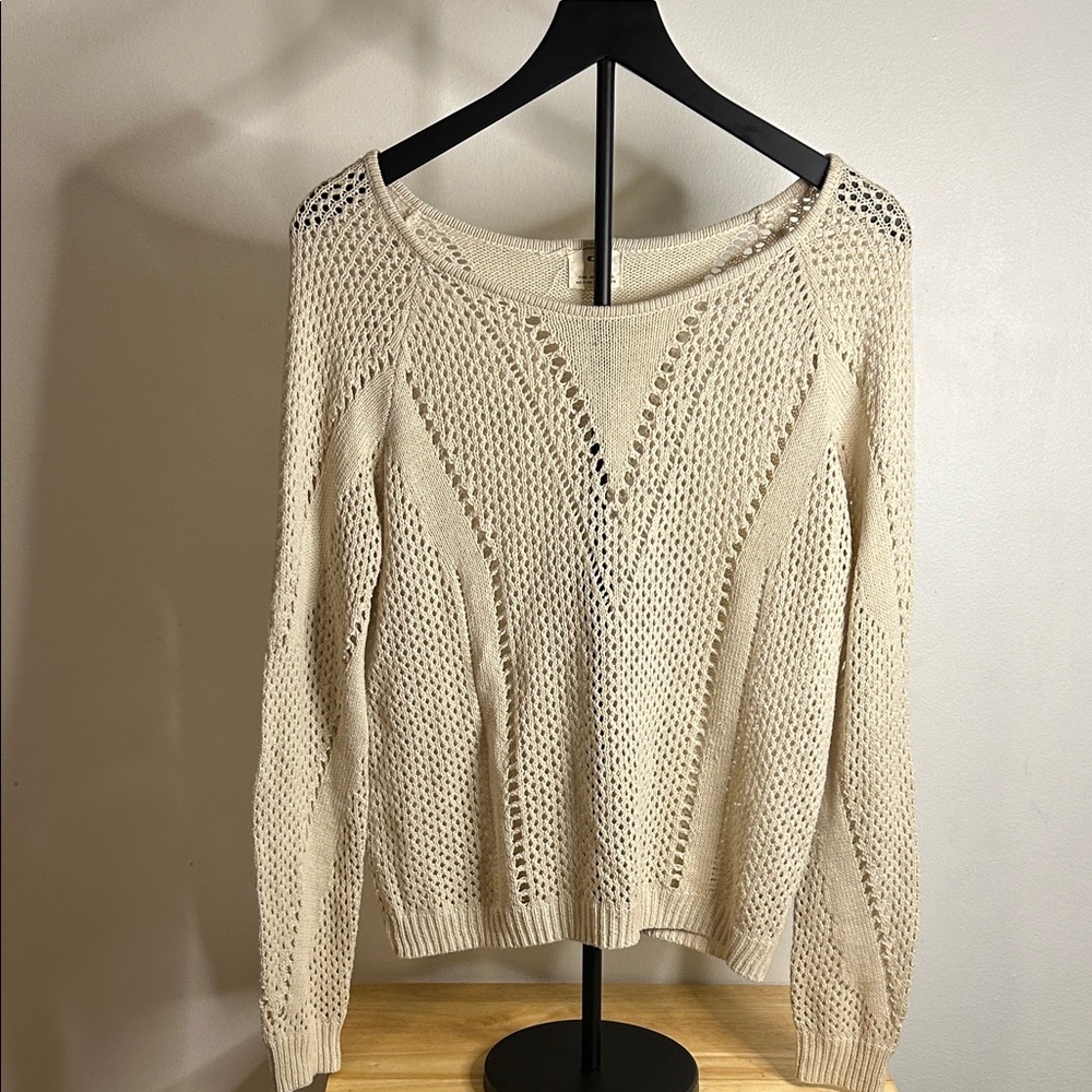 Pins & Needles Beige Open-Knit Sweater